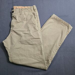Gap Pants Men 36x32 (30.5) Khaki Lived In Straight Chino Academy Cotton